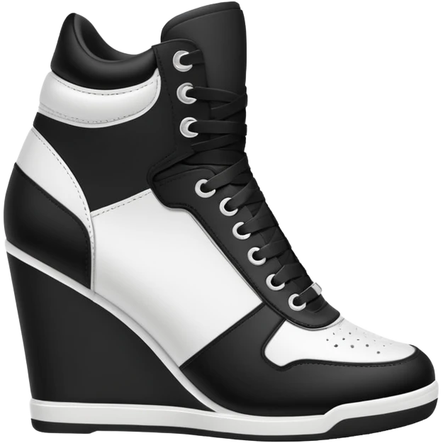 line art wedge sneakers no color emoji