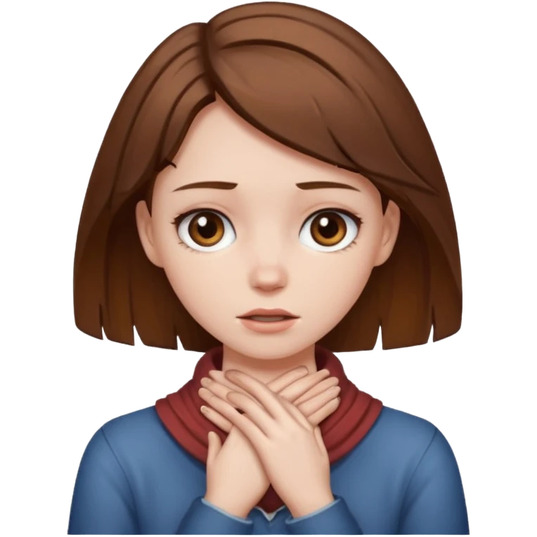 girl choking herself emoji