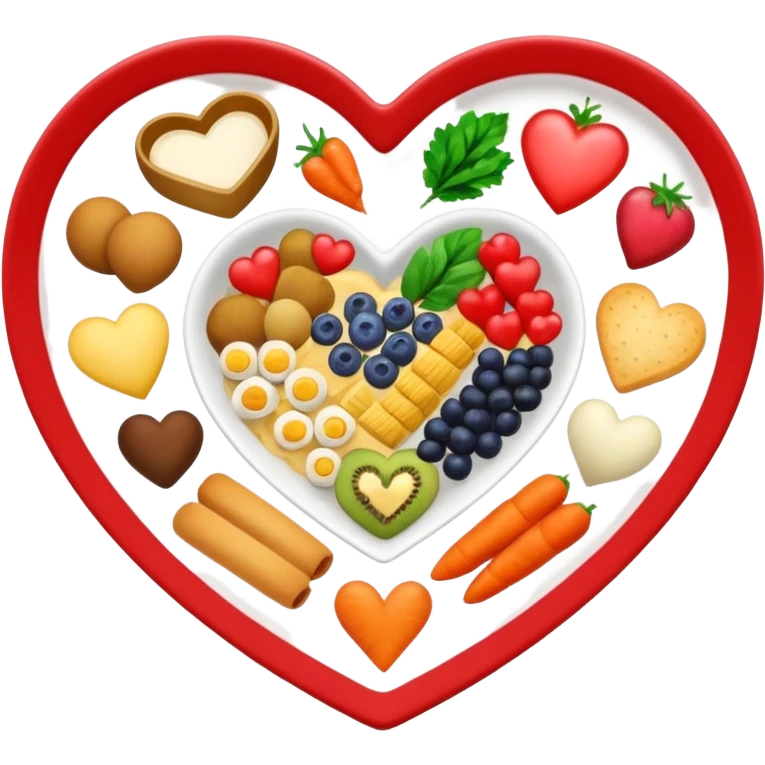 Make other dishes as hearts emoji