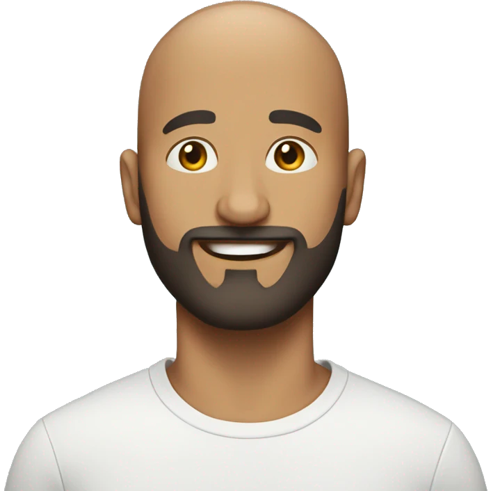 A bald guy with a beard is celebrating his birthday emoji