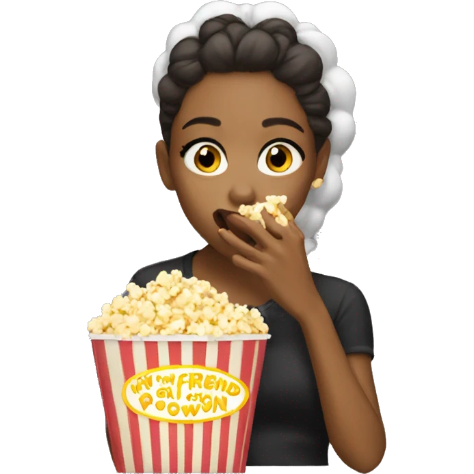 my friend ariana eating popcorn emoji