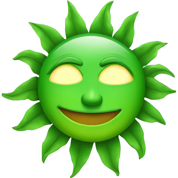 The green sun emoji
