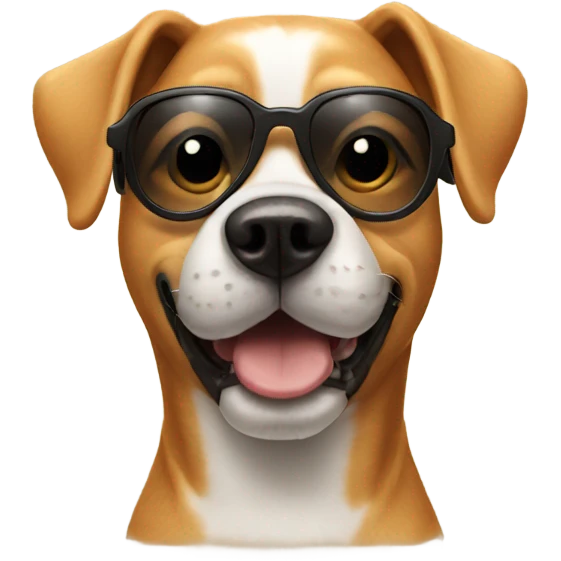 Dog wearing sunglasses  emoji