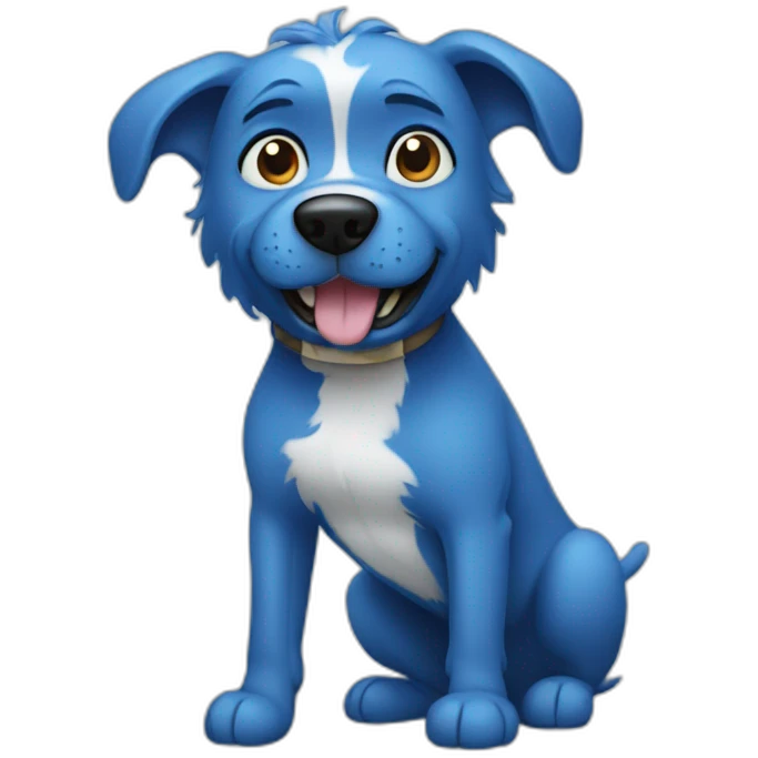 Blue dog emoji