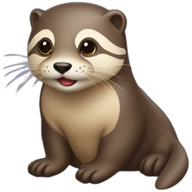Loutre sur chat emoji