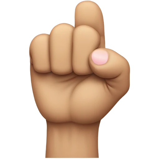 a fist facing up with index and pinky fingers facing up emoji