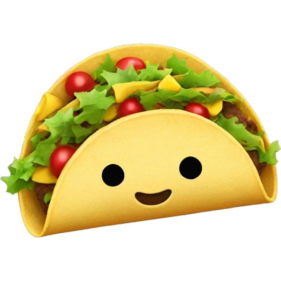Taco in Christmas colors emoji