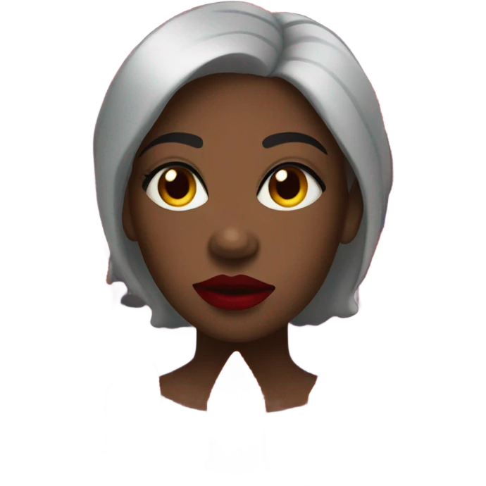 Black person with lipstick emoji
