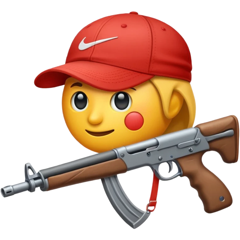 Emoji con arma y gorra Nike emoji