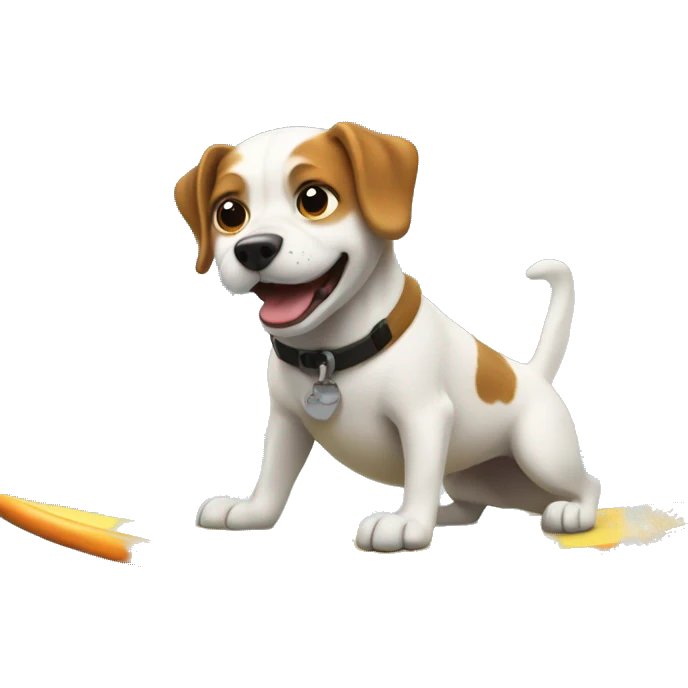 Dog surfing emoji
