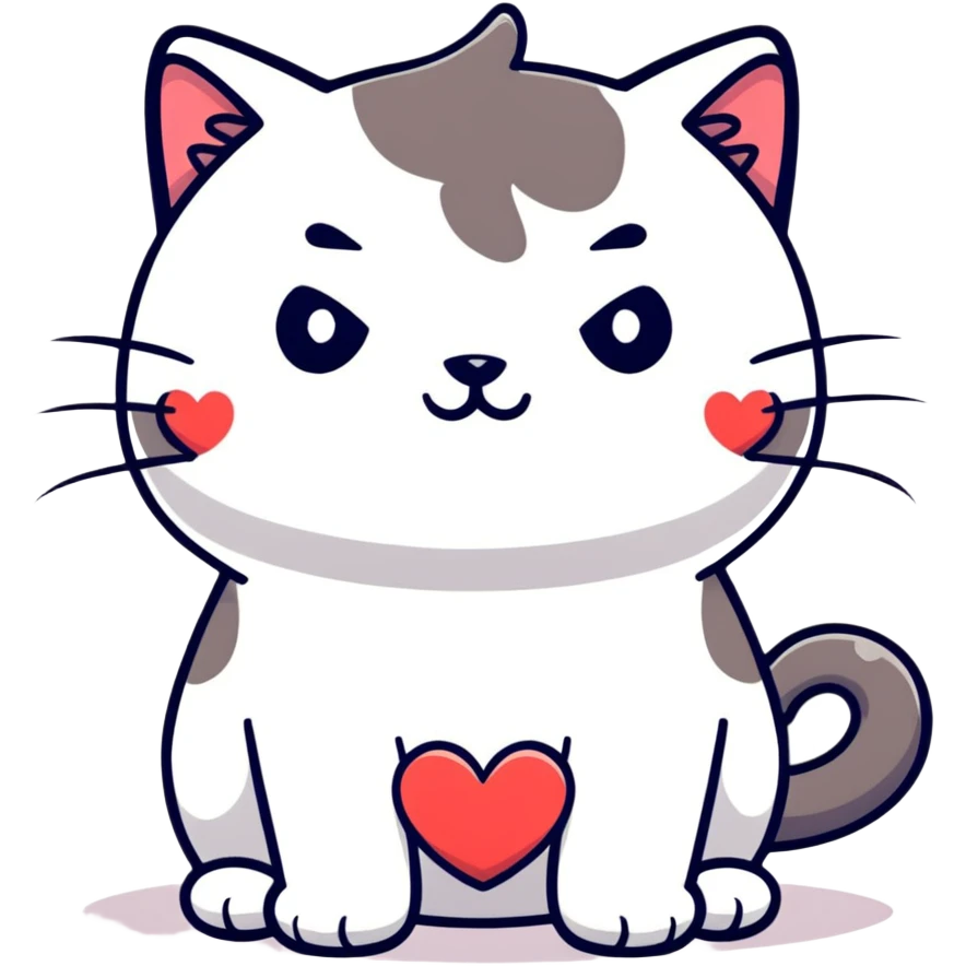 cat pooping hearts emoji