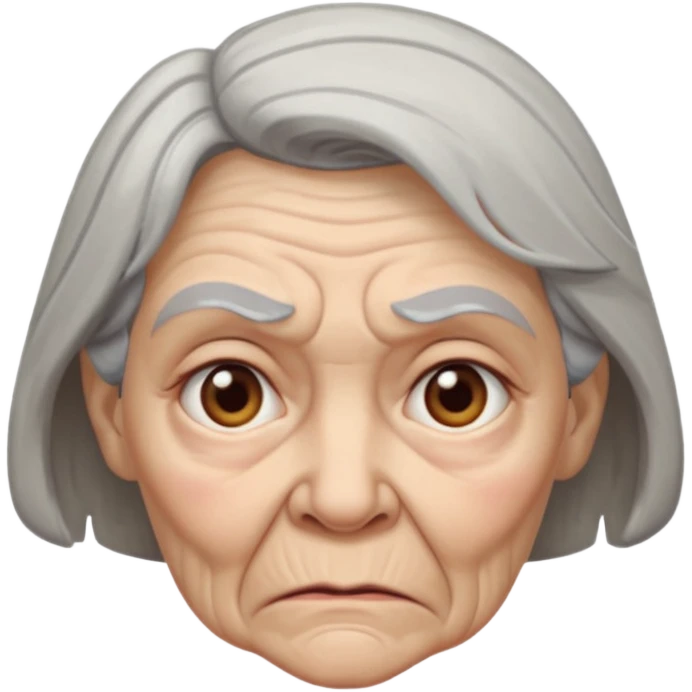 mad ugly old woman emoji