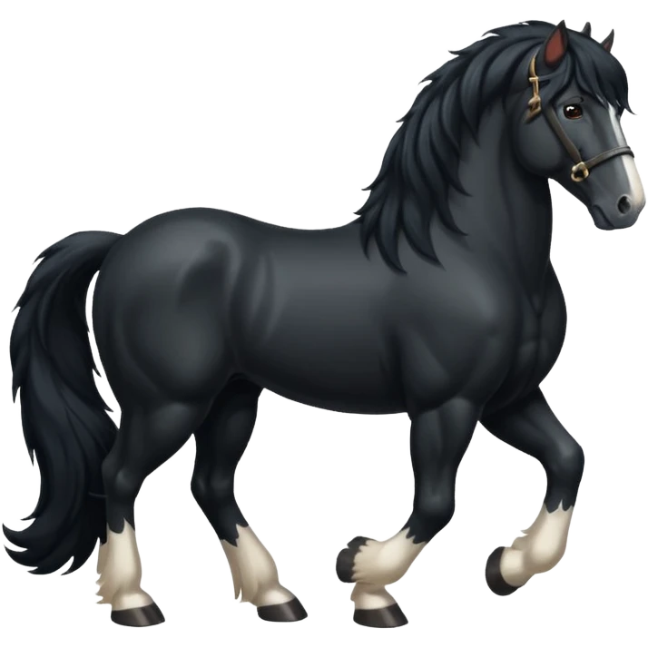 Black Clydesdale  emoji