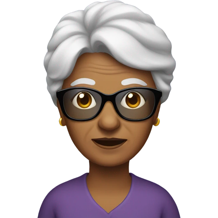 Grandma wearing sunglasses emoji