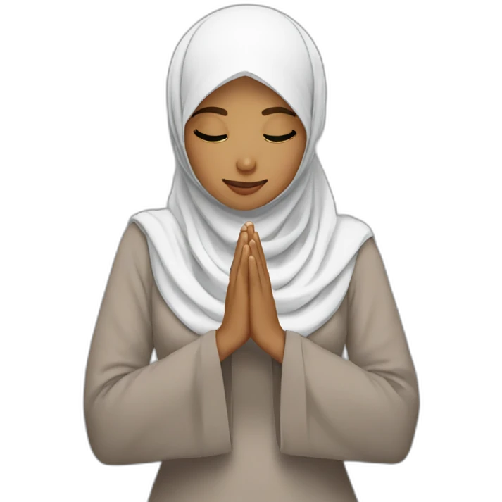 Hijabi girl praying emoji
