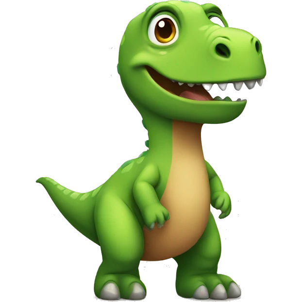 Shy dinosaur emoji