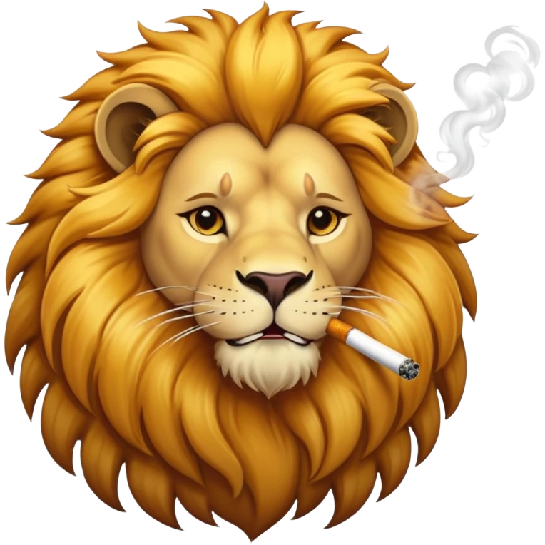 Lion smoking emoji