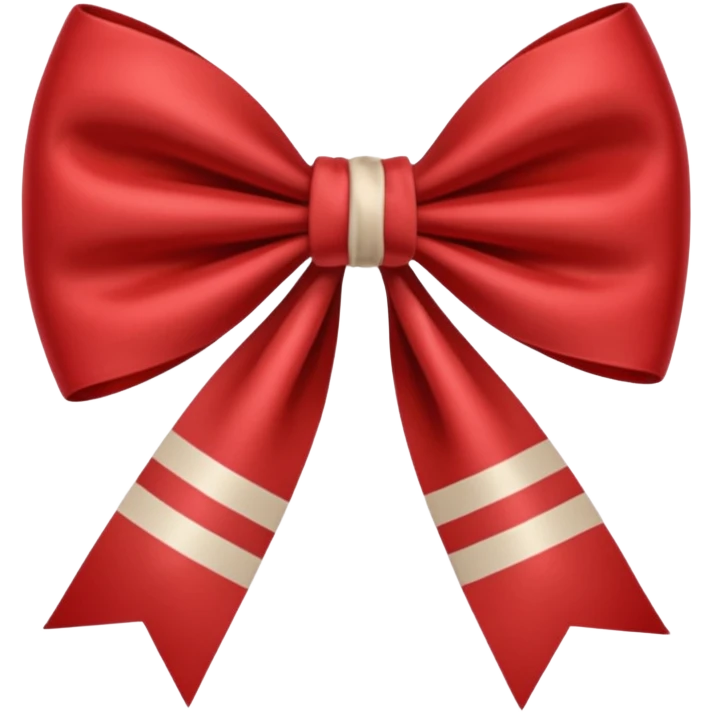 Red brown checked Bow emoji