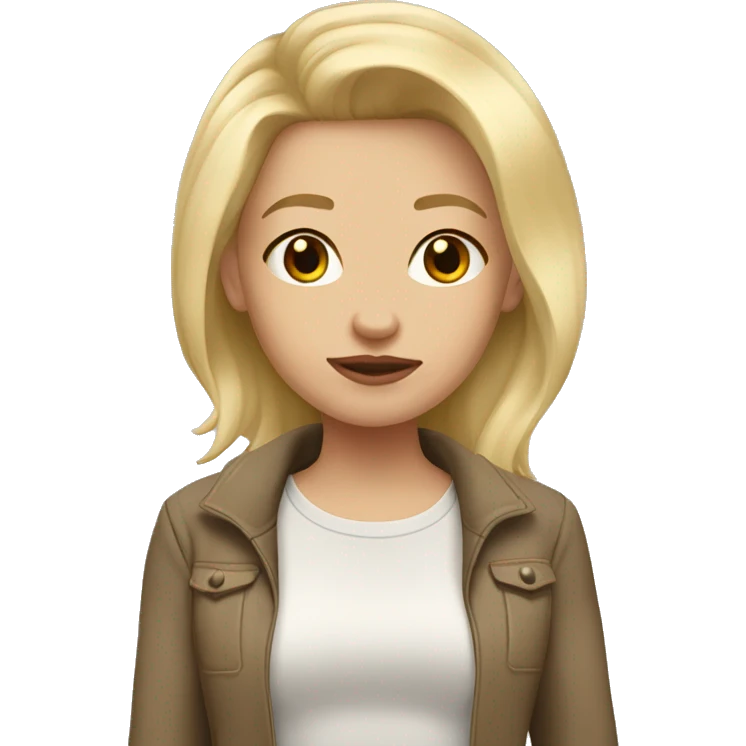 girl with blonde hair with a beige pocketbully emoji