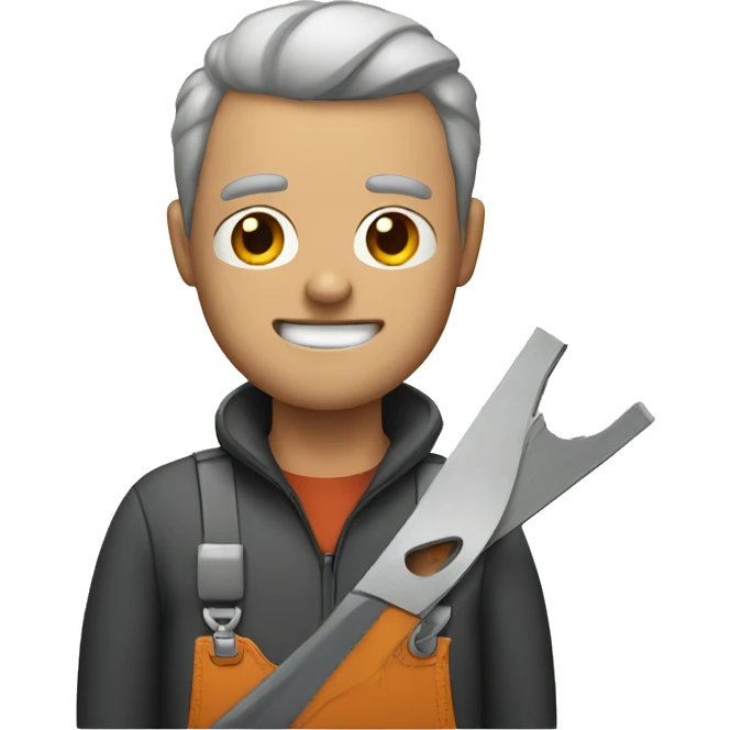 man with saw emoji