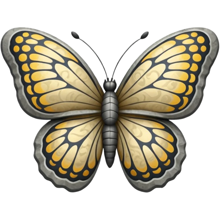 Rock butterfly  emoji