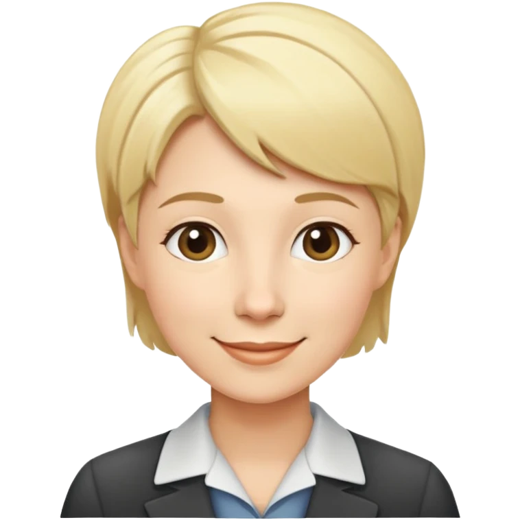 happy teacher with blond short hair emoji