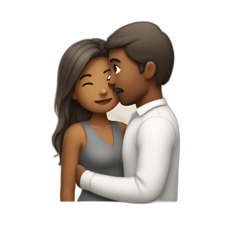 HOMME et femme bisous emoji