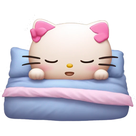 Sleeping hello kitty  emoji