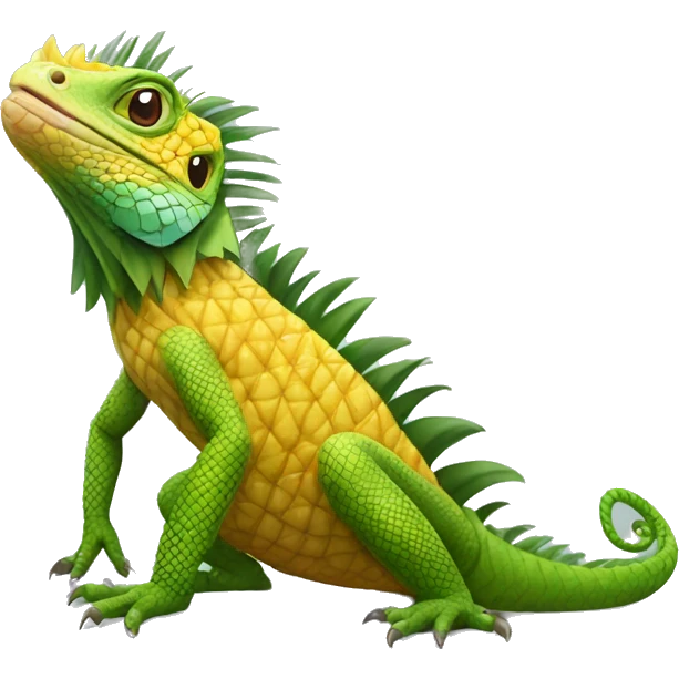 Pineapple iguana emoji