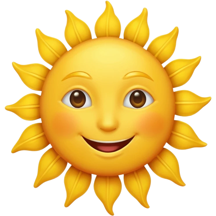 smiling sun emoji, simple and cheerful emoji