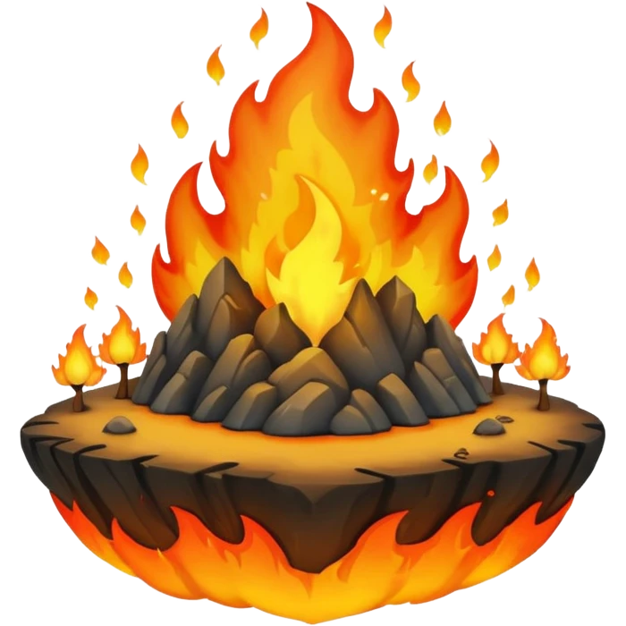 fire flying island emoji