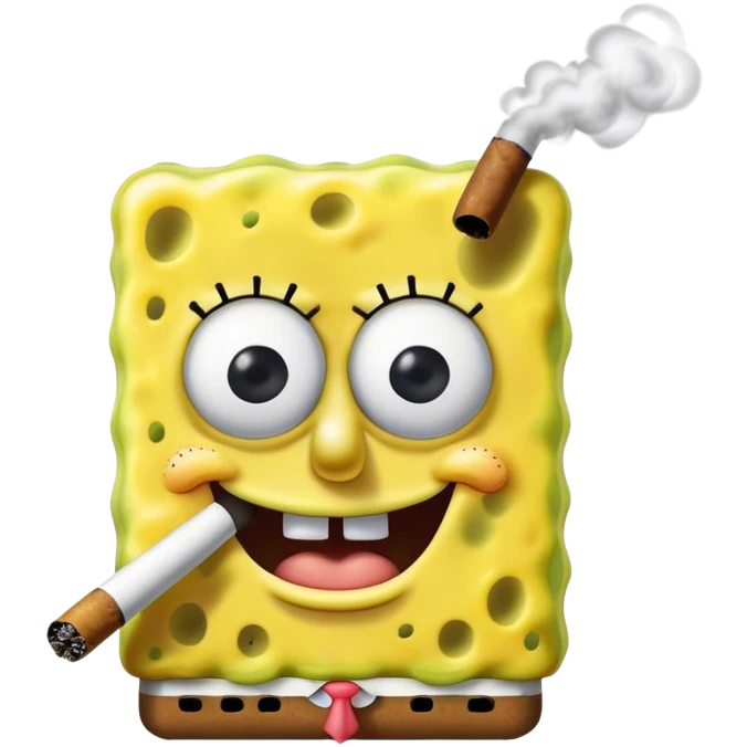 SpongeBob smoking blunt  emoji