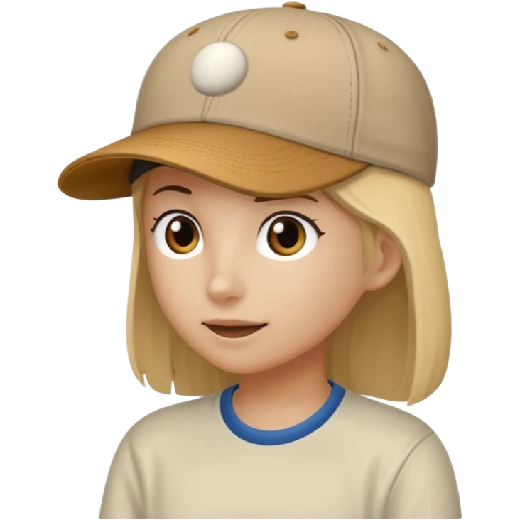 plain tan baseball cap emoji
