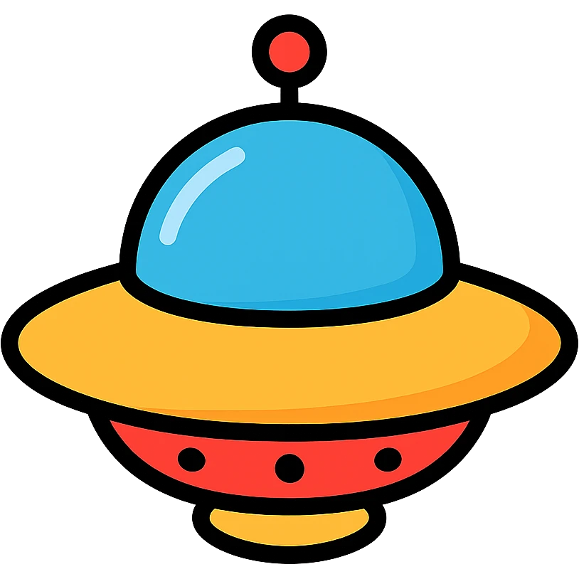 icon of a UFO for a space game emoji