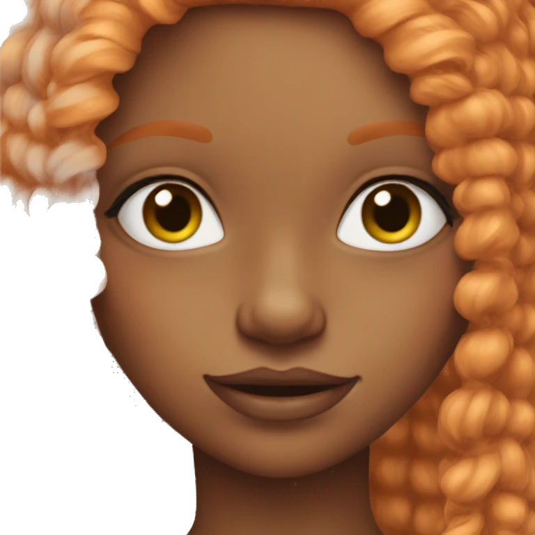 ginger girl with frekles and fake eyelashes emoji