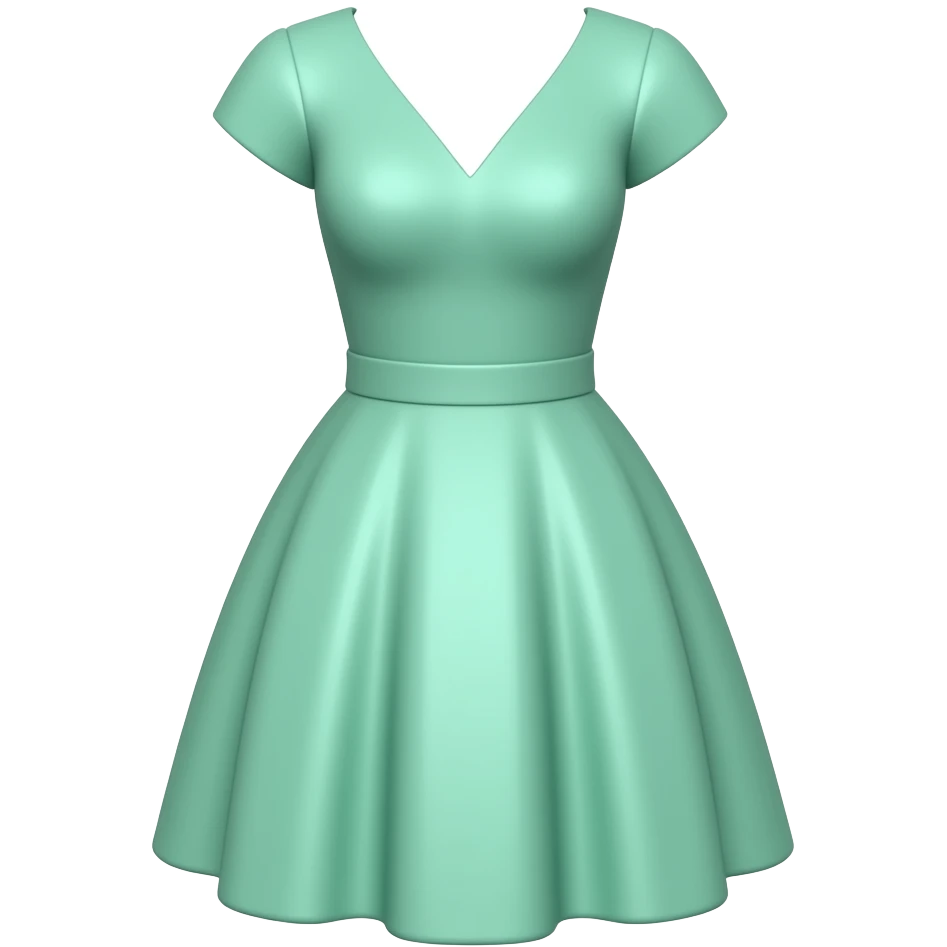 Mint green dress emoji
