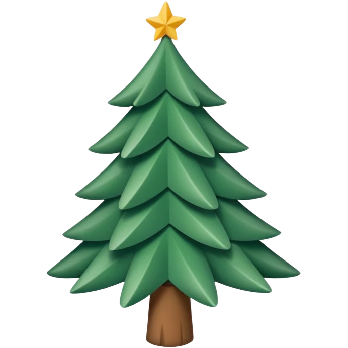 Lignes gravées dans papier en forme de petit sapin. Traits délicats. Logo pour réseaux sociaux. emoji