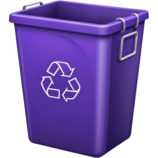 dark purple recycle bin emoji