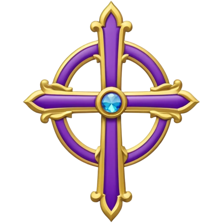 ave maria's emblem with a touch of purple emoji