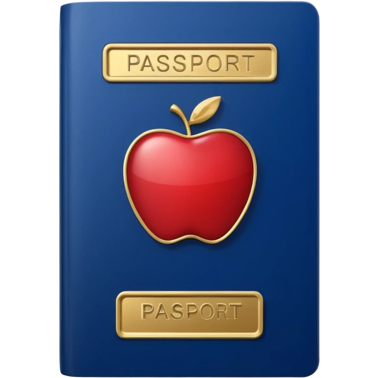 aesthetic british passport in the style of apple emoji emoji