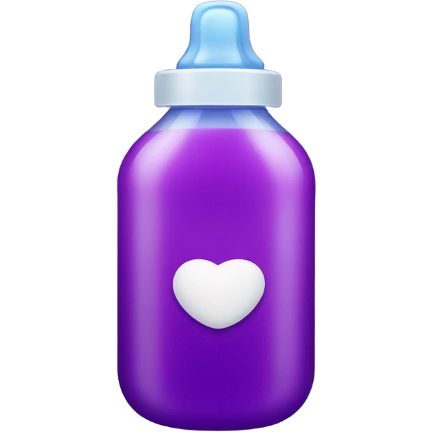 Baby bottle with purple juice emoji