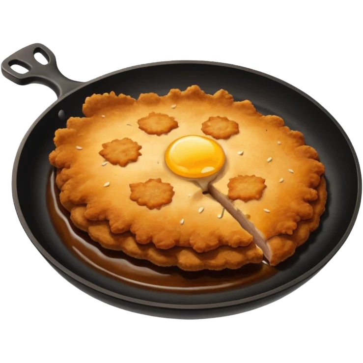 Black schnitzel emoji