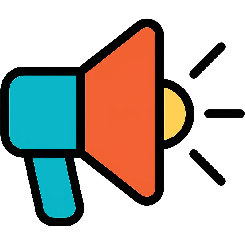 colored loudspeaker icon emoji