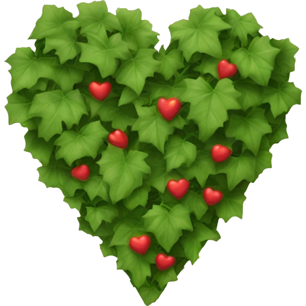 ivy wrapped red heart emoji
