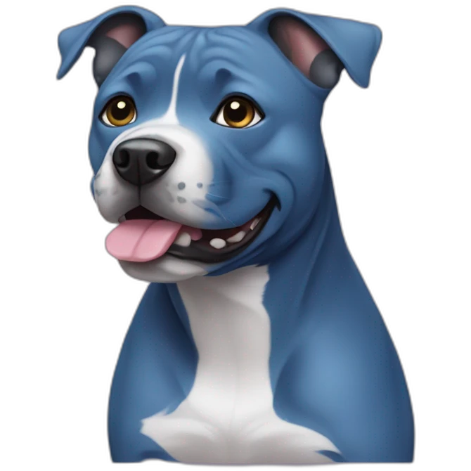 Blue staffie emoji