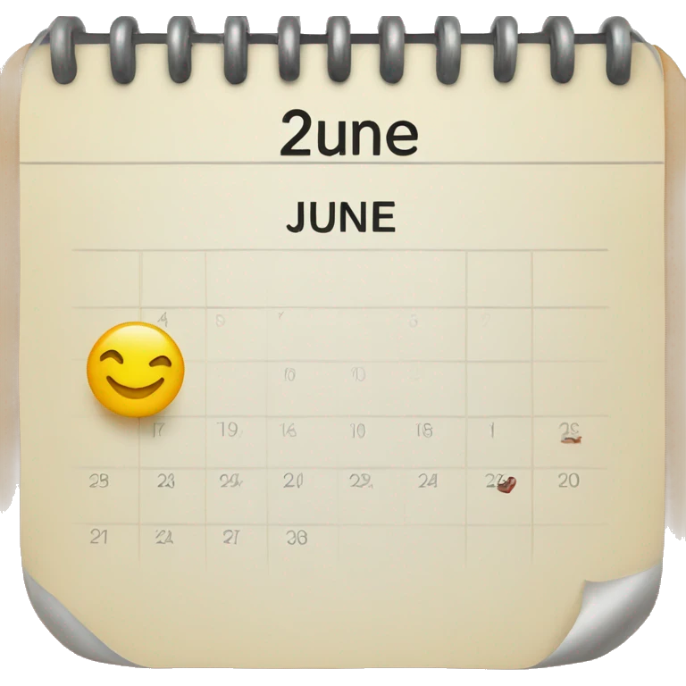 calendar with the day 20 june emoji