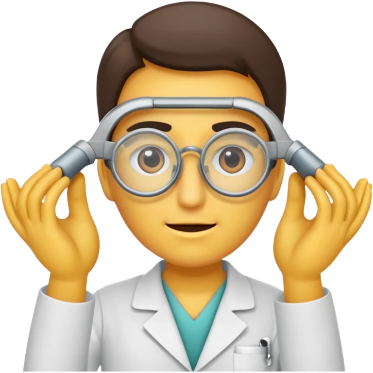 medico usando oculos de grau emoji