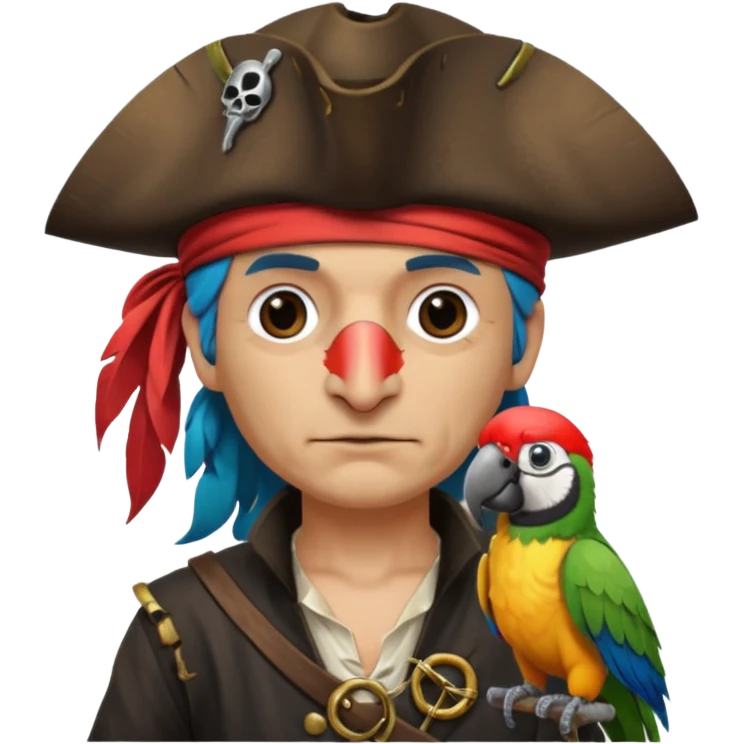 pirate and parrot emoji