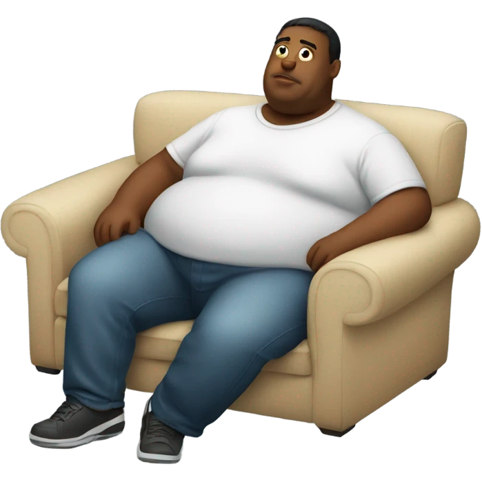 Fat person sitting on couch emoji