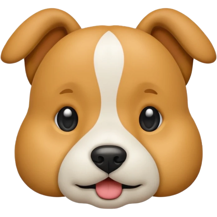 dog emoji inspired by Apple emoji set, minimal, rounded emoji